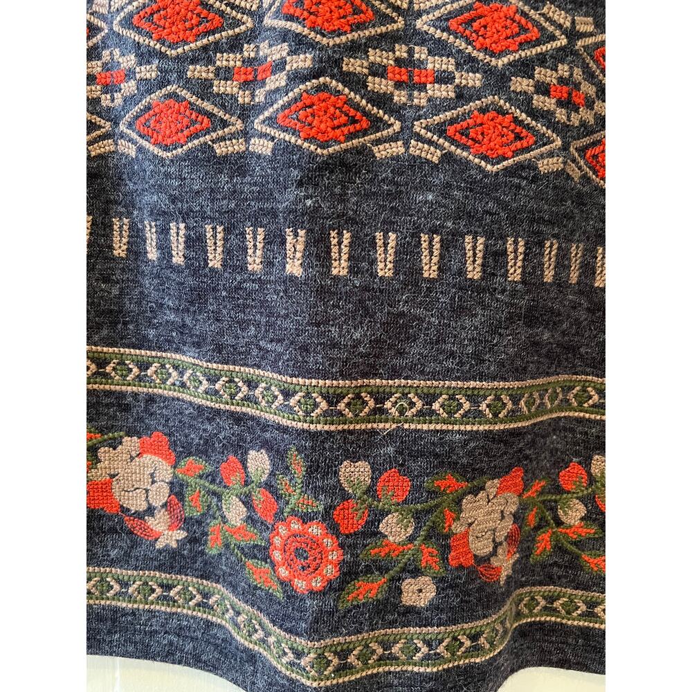 THML Boho Mini Skirt Gray Boho Floral Print S - Picture 3 of 6